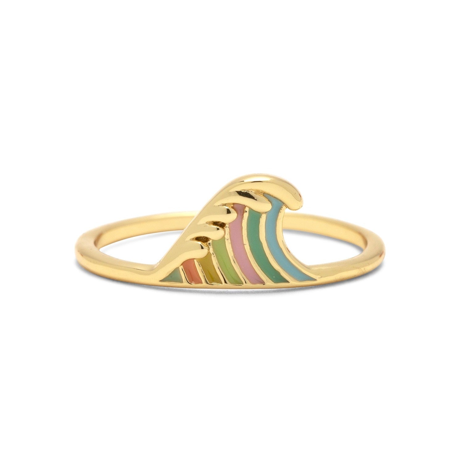 Pura Vida Crashing Waves Ring - Gold – Sand Surf Co.