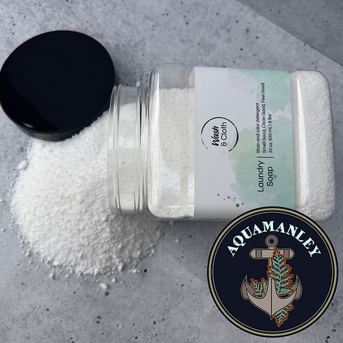 Wash & Cloth Natural Laundry Soap - Aquamanly Scent