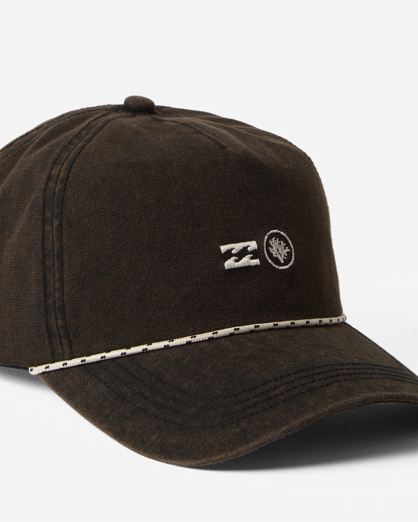 Billabong Womens Coral Snapback Hat - Black Pebble