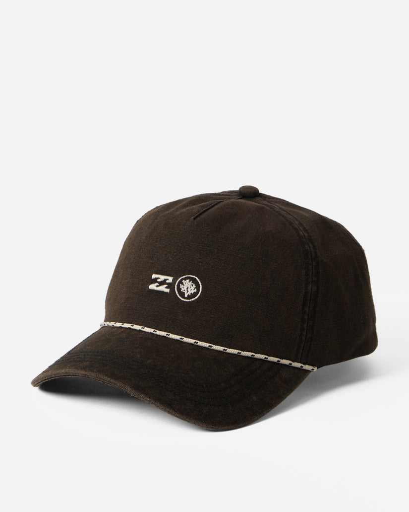 Billabong Womens Coral Snapback Hat - Black Pebble