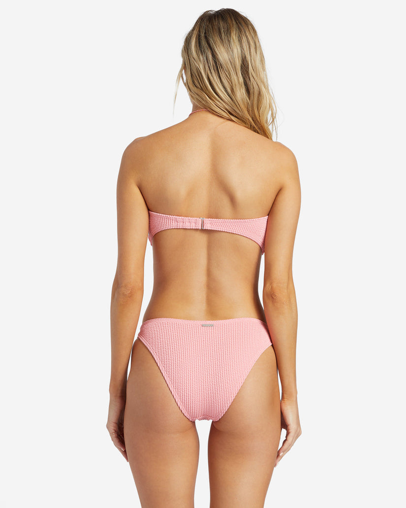 Billabong Summer High Twist Bandeau Bikini Top - Flamingo