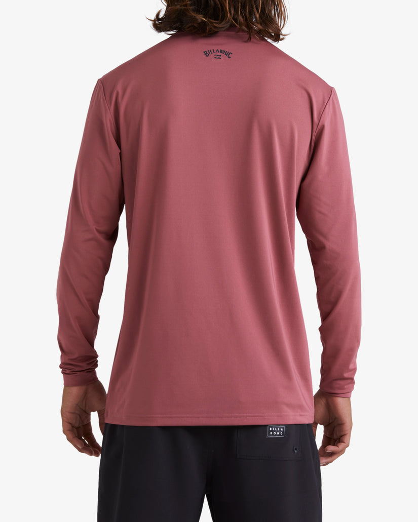 All Day Wave Loose Fit Long Sleeve Surf Tee - Rose Dust
