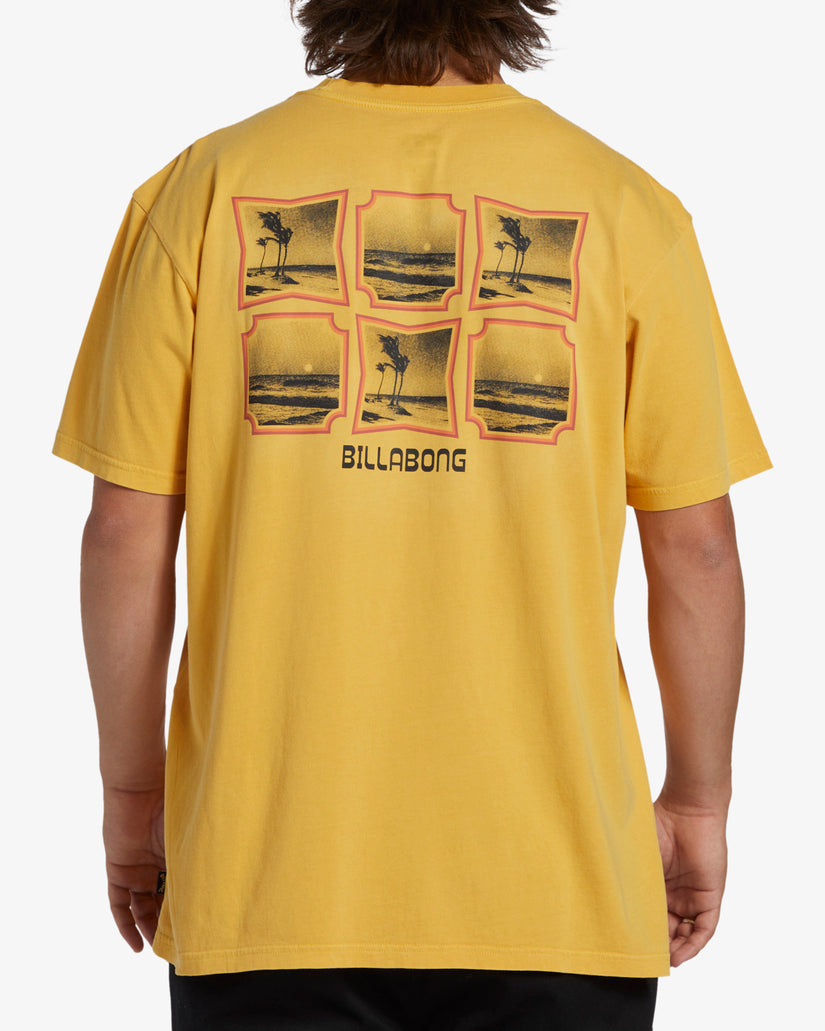 Billabong Reflections Short Sleeve Wave Washed T-Shirt - Citrus