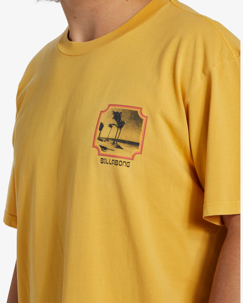 Billabong Reflections Short Sleeve Wave Washed T-Shirt - Citrus