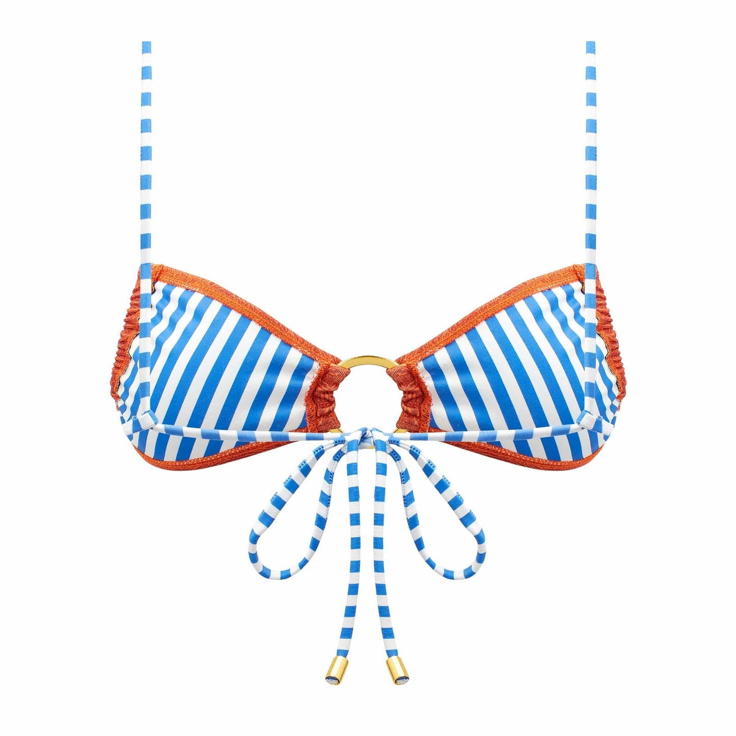Akosha Jet Set Bikini Top - Terra Cotta / Rayas