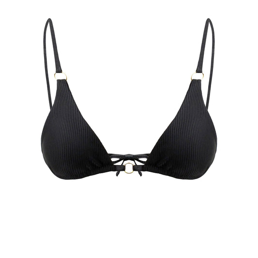 Akosha Triangle Bikini Top - Onyx