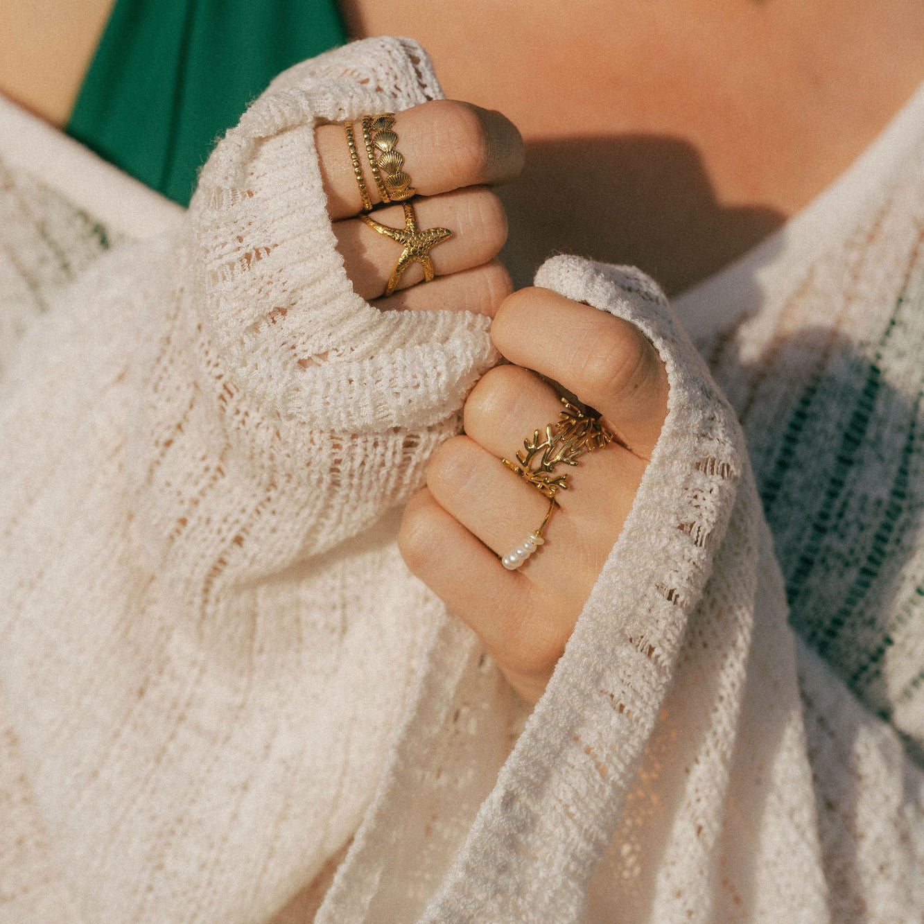 Salty Cali Sea Star Ring - Gold