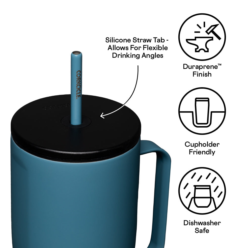 Sand Surf Co. Corkcicle Hibiscus Dreams XL Cold Cup - Storm Blue