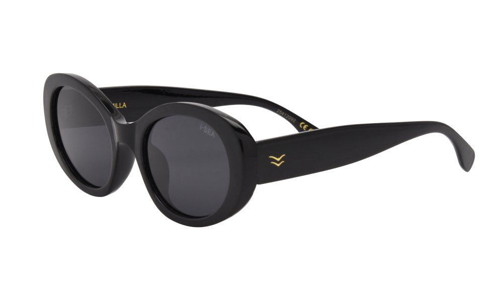 I-SEA Camilla Polarized Sunglasses - Black with Smoke Polarized Lens