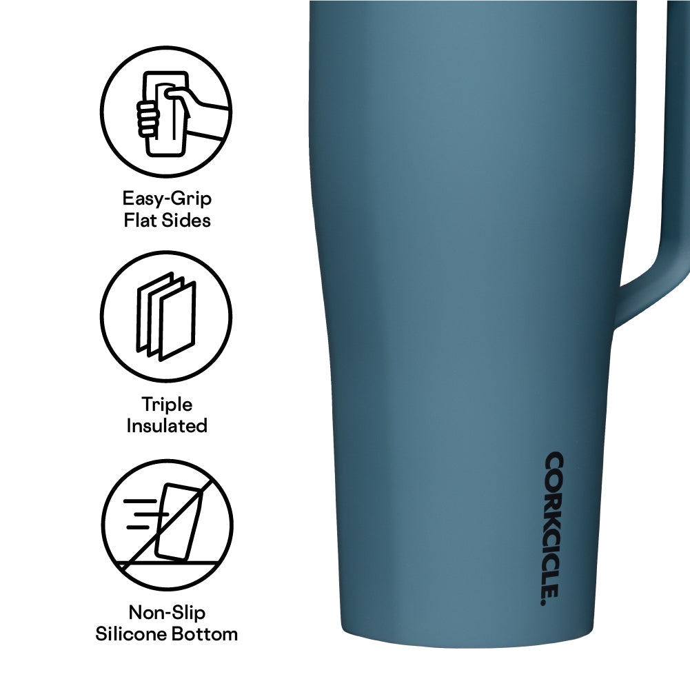 Sand Surf Co. Corkcicle Hibiscus Dreams XL Cold Cup - Storm Blue