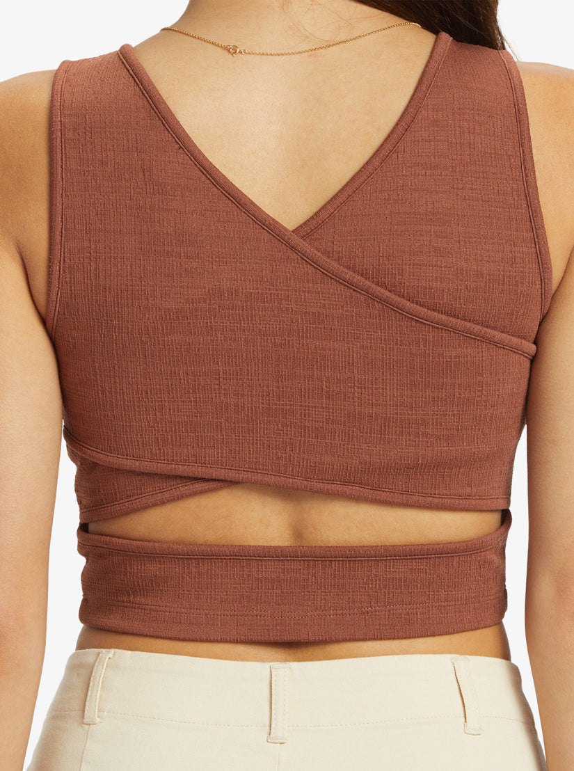 Roxy Good Keepsake Crop Top - Root Beer