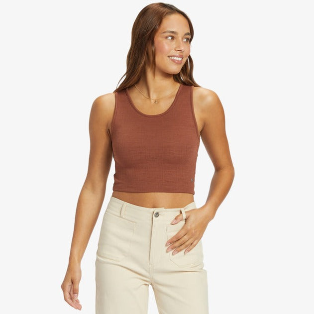 Roxy Good Keepsake Crop Top - Root Beer