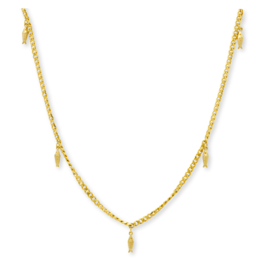 Salty Cali Pescaditos Necklace - Gold