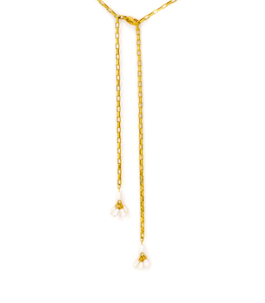Salty Cali Flower Bolo Necklace - Gold