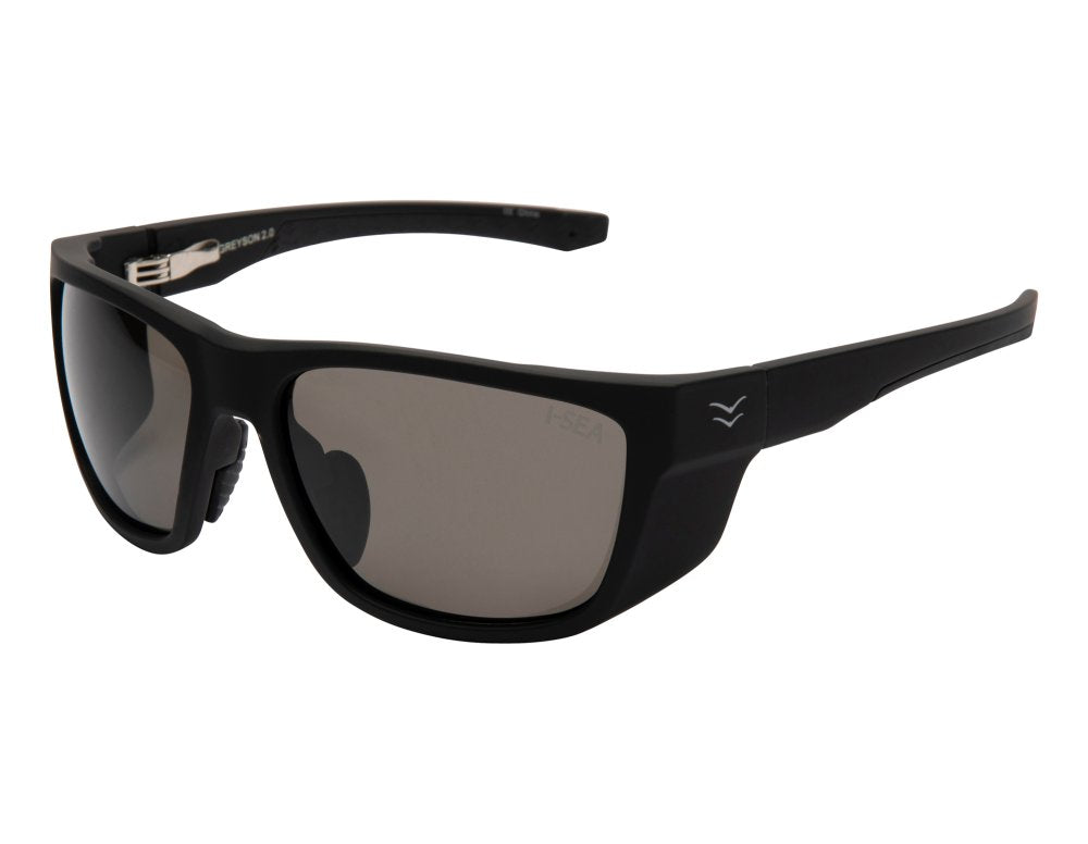 I-SEA Greyson 2.0 Polarized Sunglasses - Black Rubber and Smoke
