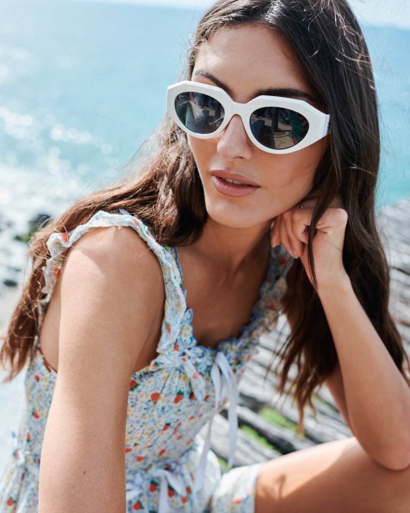 I-SEA Hanna Polarized Sunglasses - Coconut & Blue