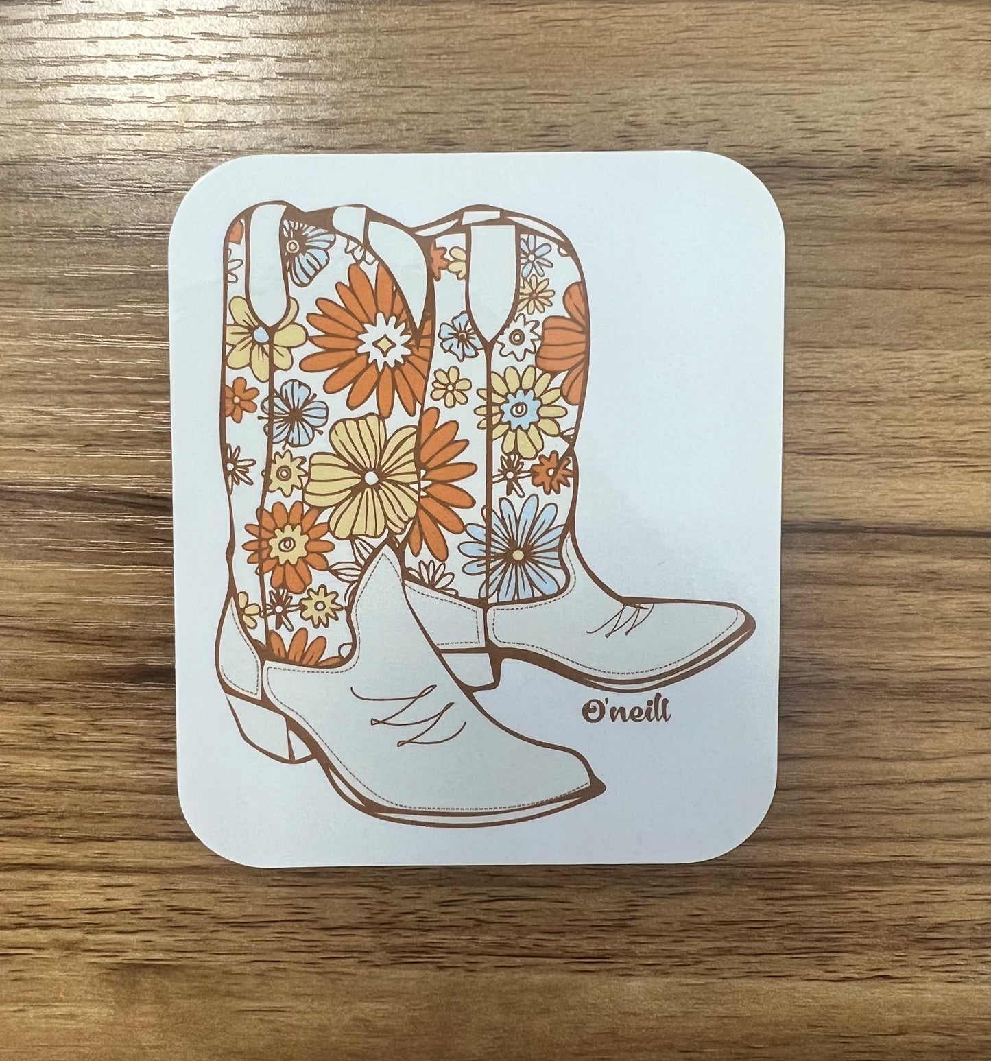 O'Neill Floral Cowgirl Sticker