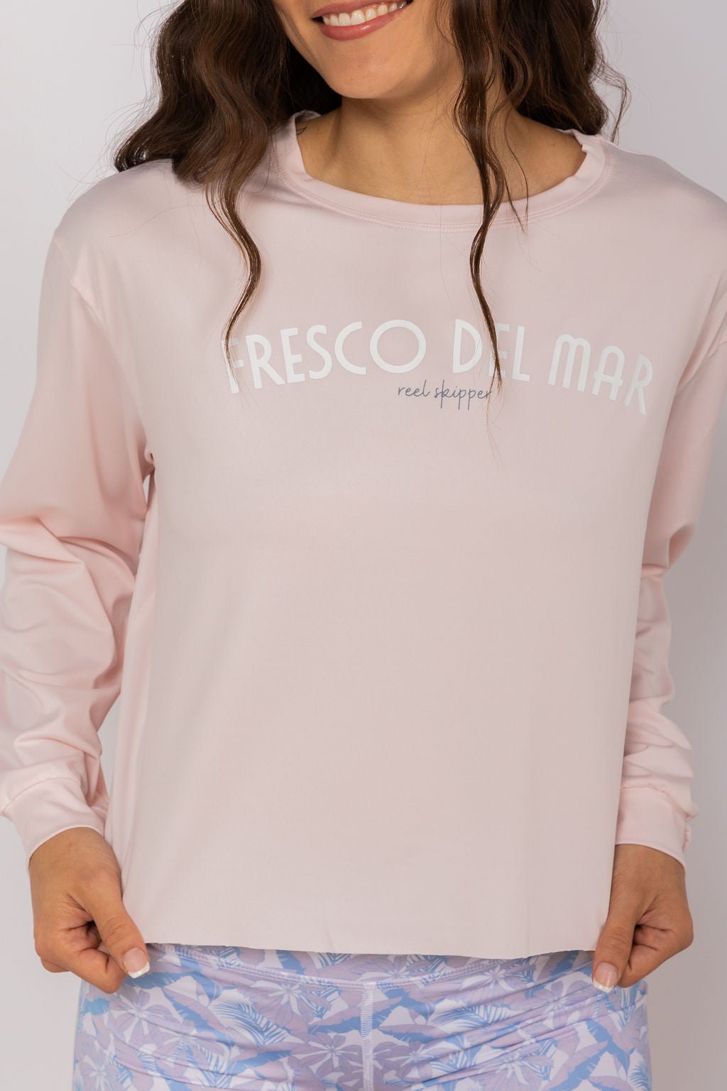 Reel Skipper La Girlfriend UV Shirt - Fresco Del Mar Baby Pink