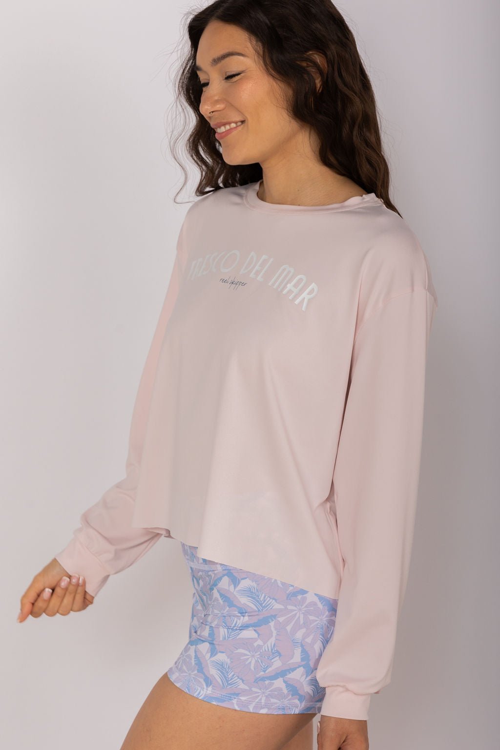 Reel Skipper La Girlfriend UV Shirt - Fresco Del Mar Baby Pink