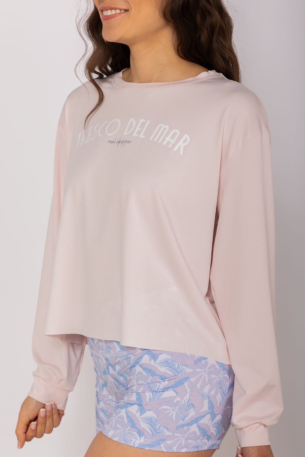 Reel Skipper La Girlfriend UV Shirt - Fresco Del Mar Baby Pink