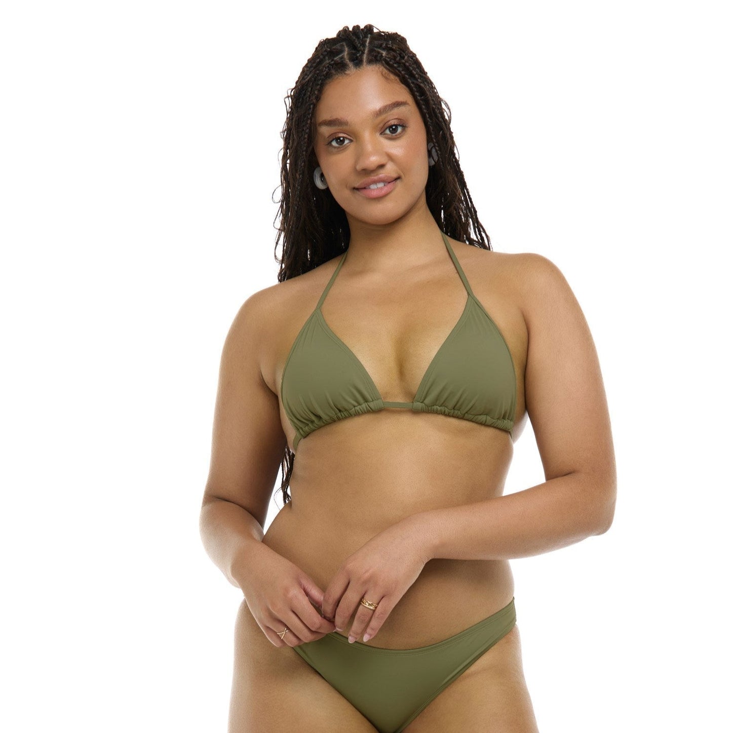 Eidon Solid Kali Slider Bikini Top - Tundra