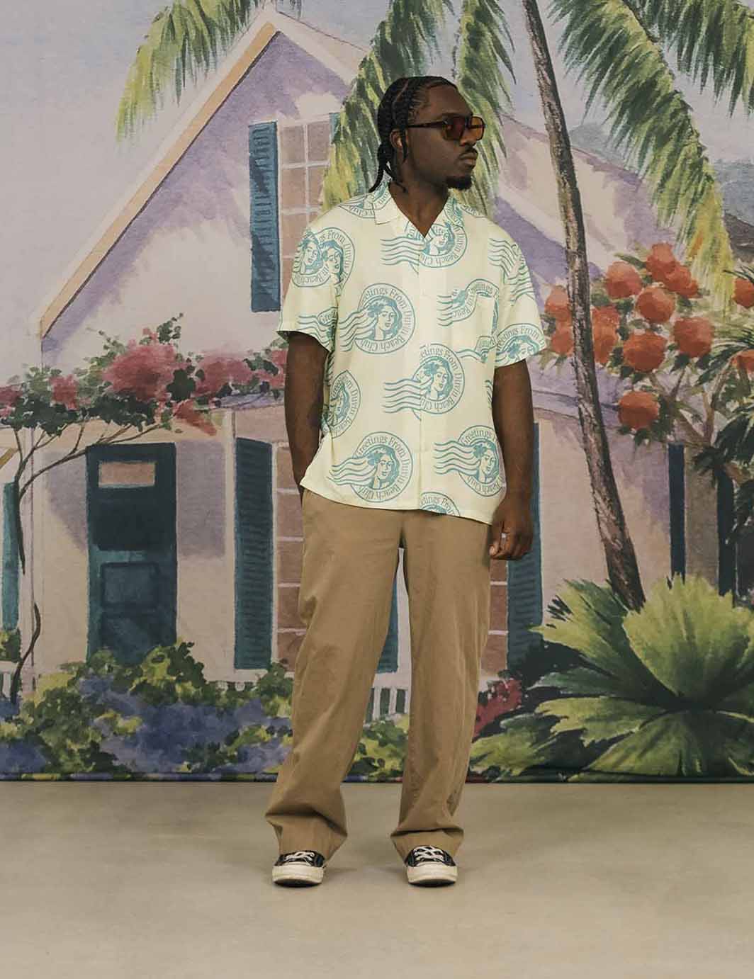 Duvin Long Hair Don't Care Buttonup - Lime