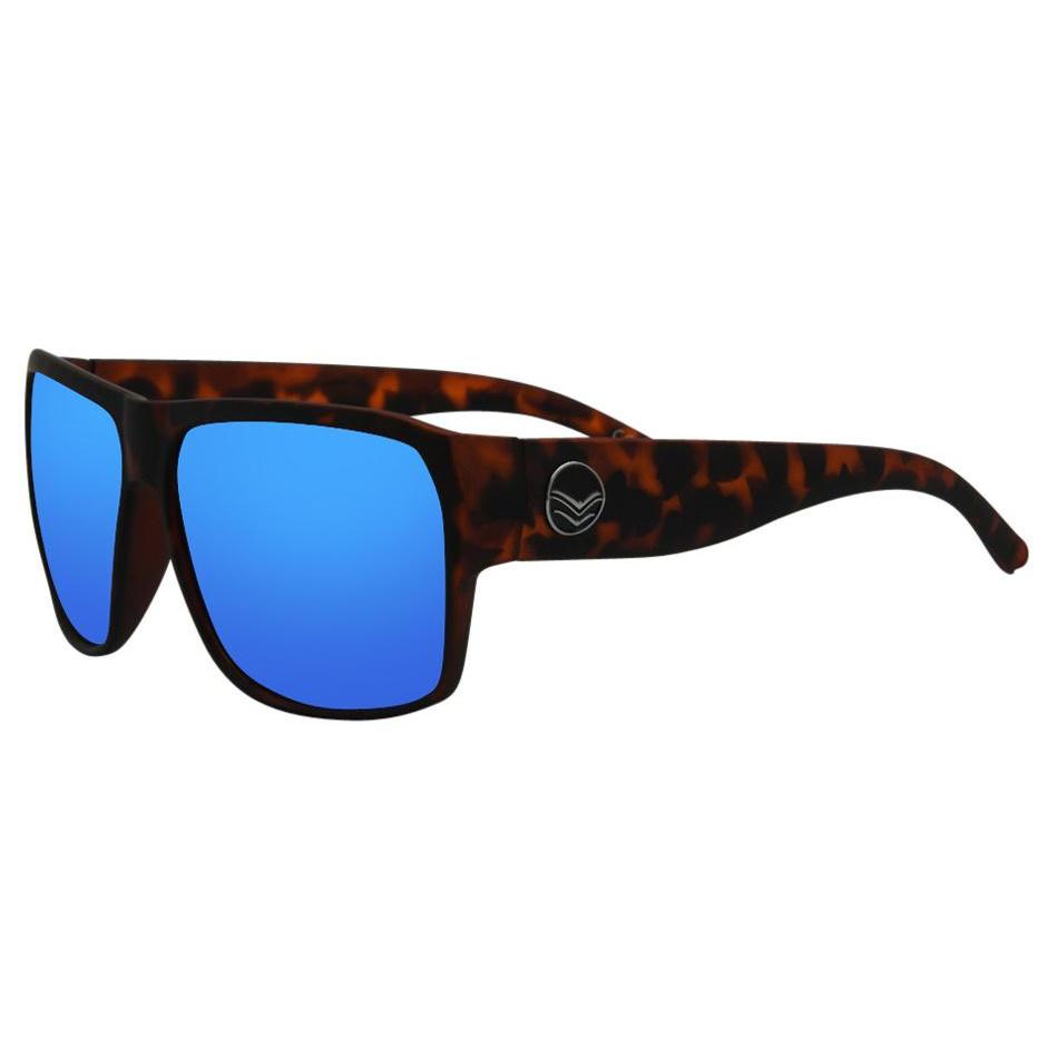 I-SEA Nick I Waterman Polarized Sunglasses - Soft Tort & Blue Mirror