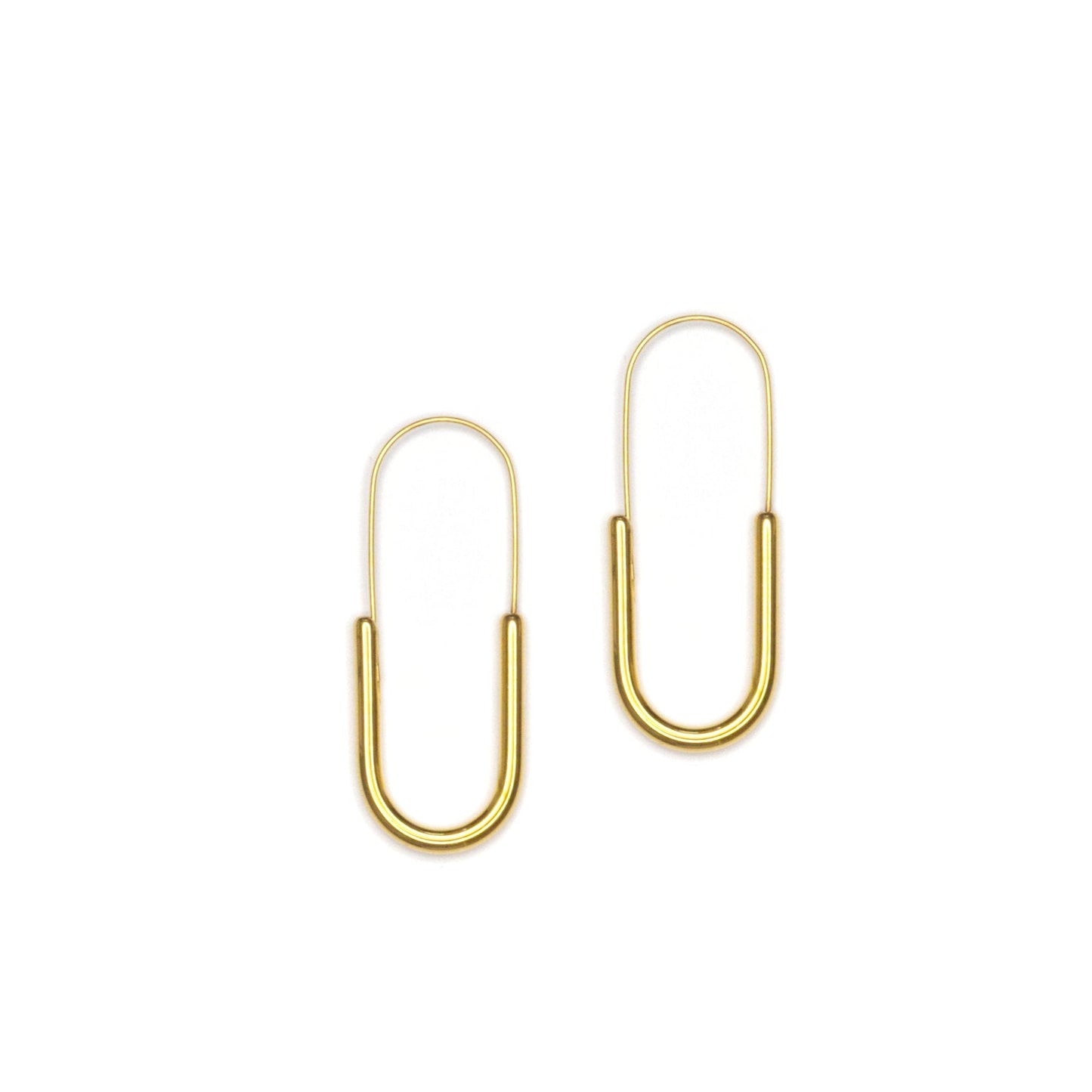 Salty Cali Paperclip Earrings - Gold