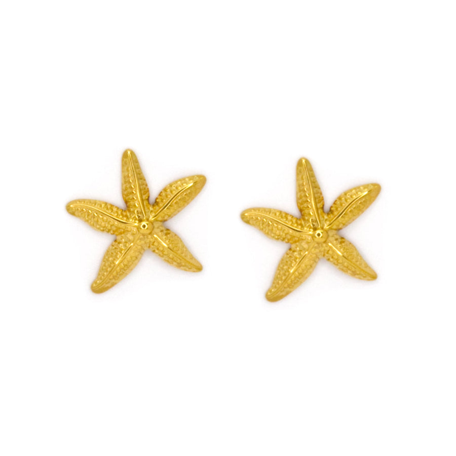 Salty Cali Sea Star Stud Earrings - Gold