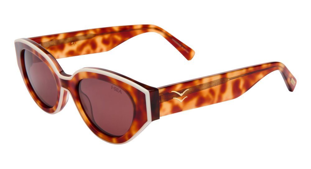 I-SEA Suki Polarized Sunglasses - Honey Tort & Plum