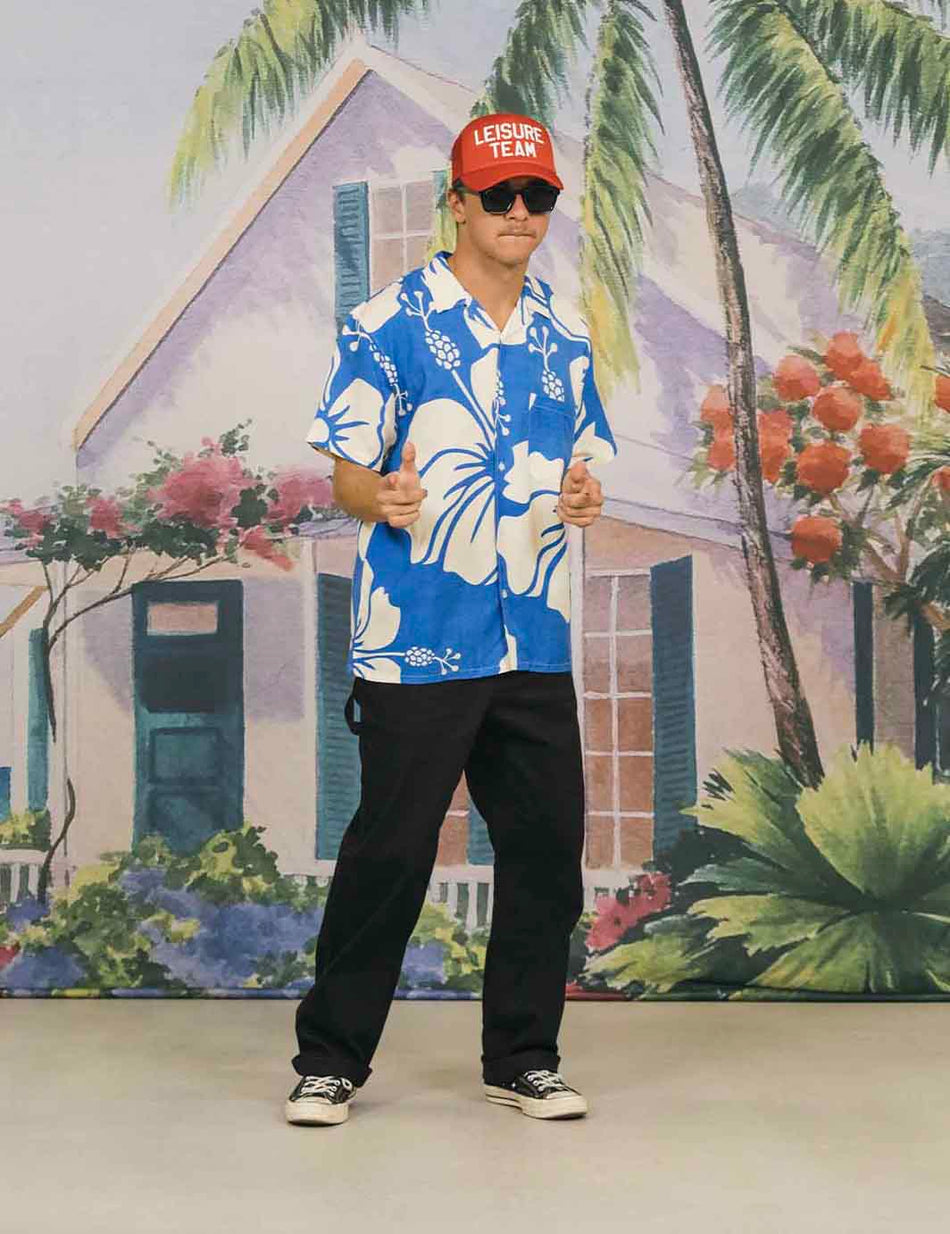 Duvin Trouble In Paradise Buttonup - Blue