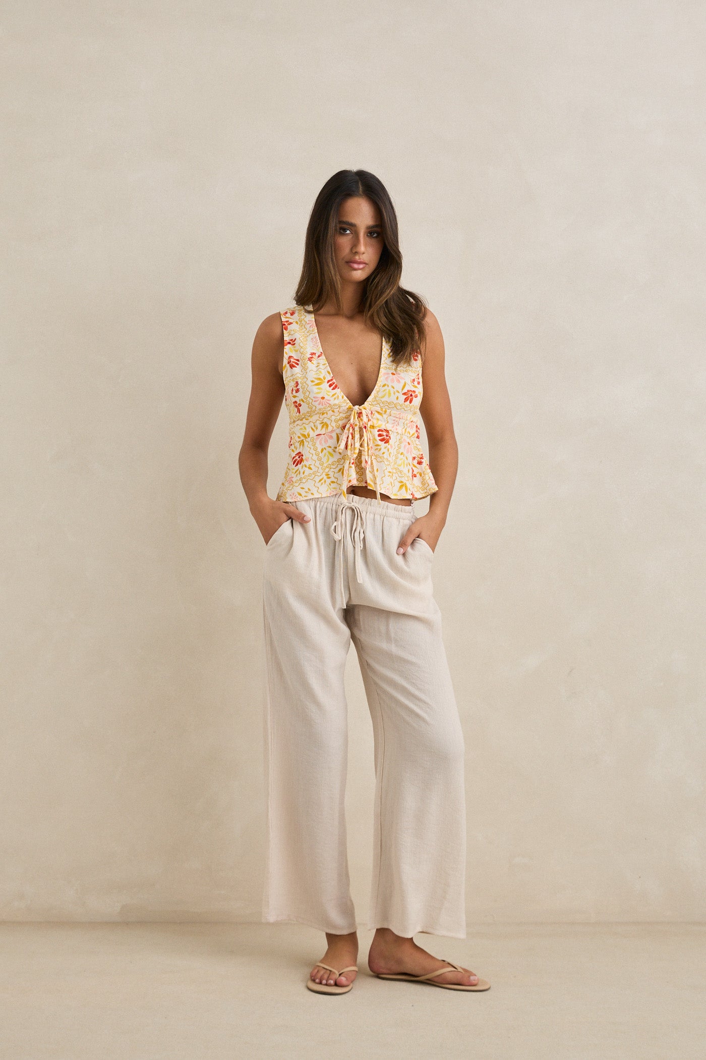 Rhythm Airlie Beach Pant - Ivory