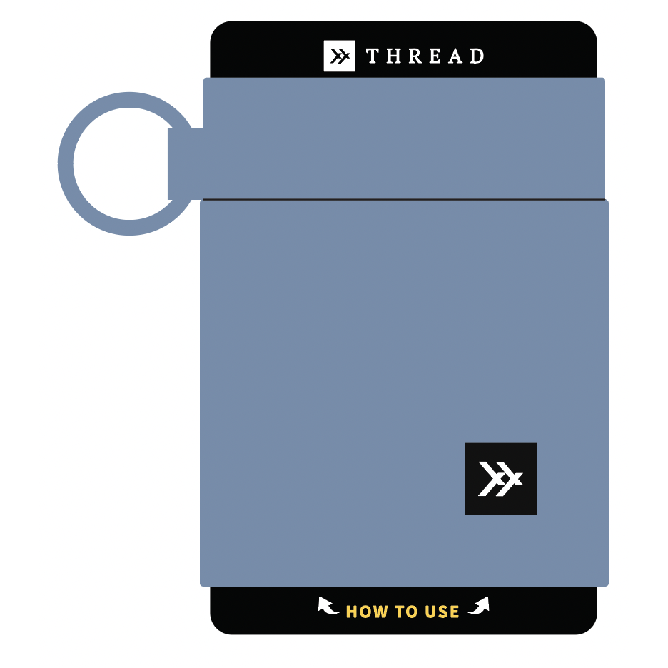 Thread Wallets Dusty Blue Elastic Wallet