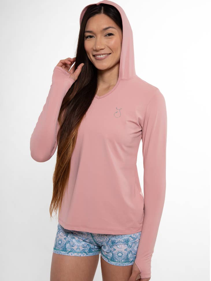 Reel Skipper Classic Performance Hood UV Shirt - Pink