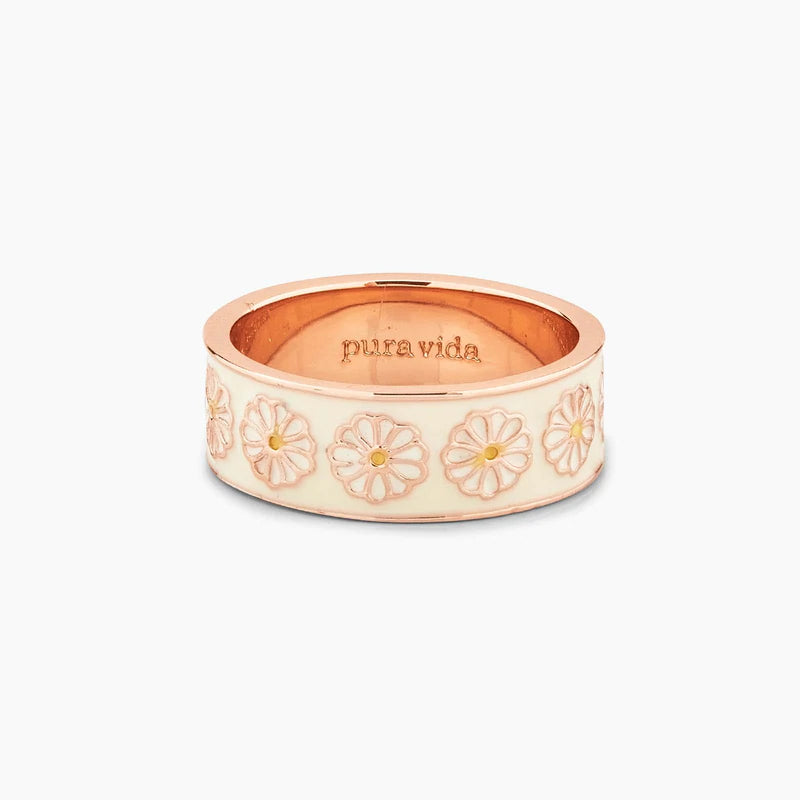 Pura Vida Bracelets Dreamy Daisy Ring