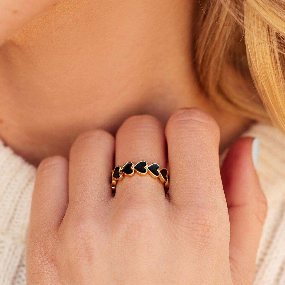 Pura Vida Bracelets Love Hearts Band Ring