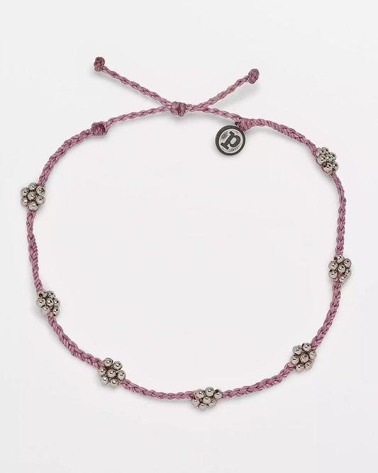 Pura Vida Bracelets Flora Metallic Bead Anklet