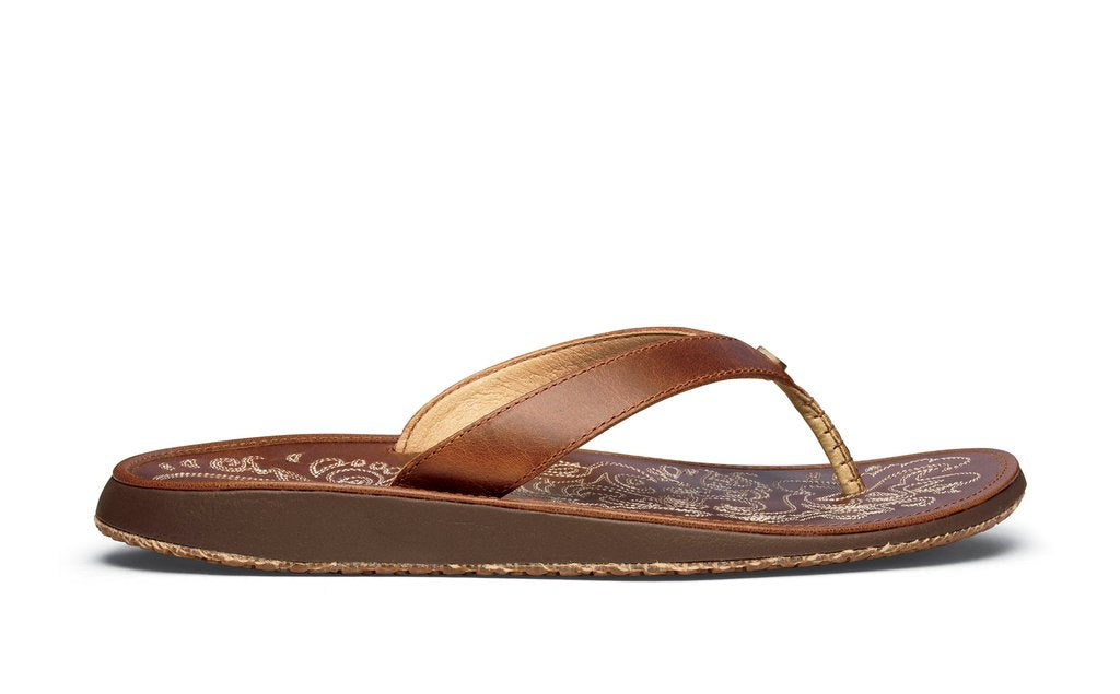 Olukai Paniolo Women's Natural Leather Beach Sandals