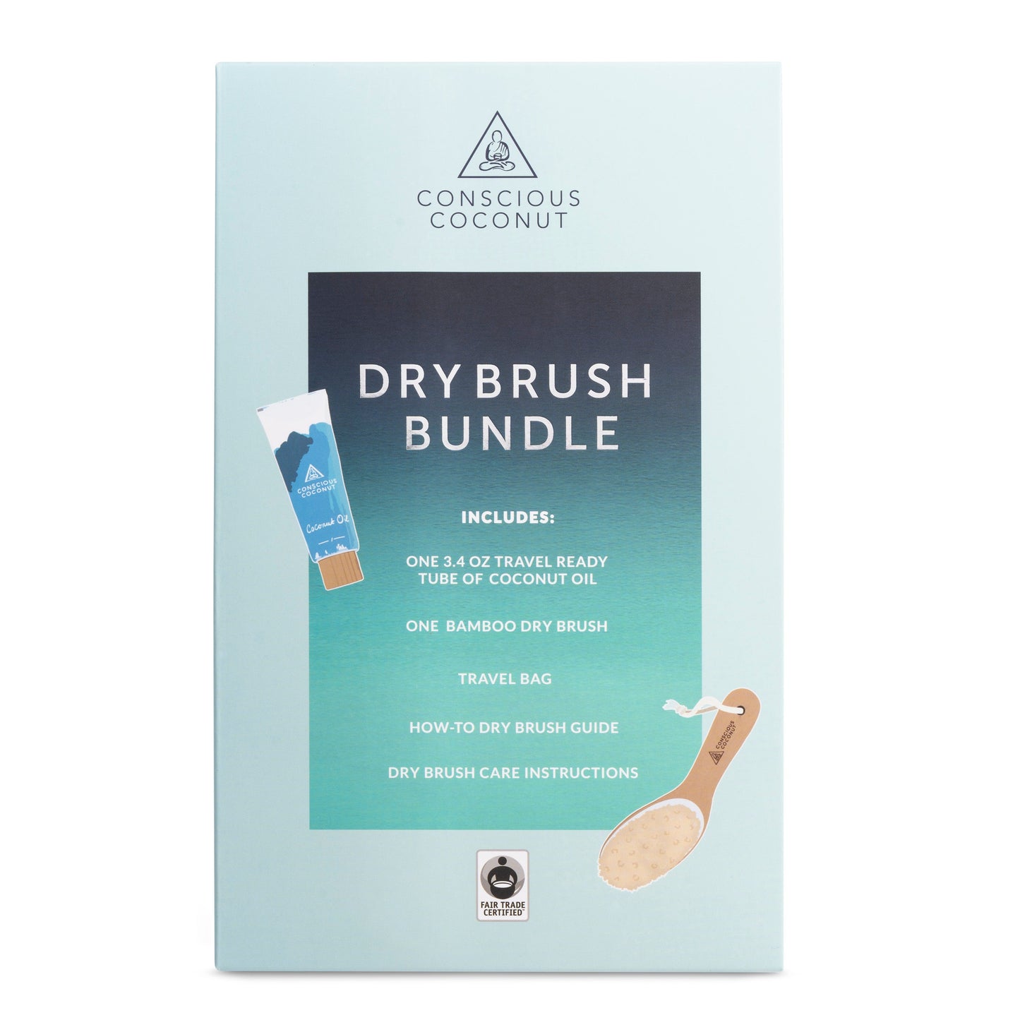 Conscious Coconut Travel Dry Brush Bundle
