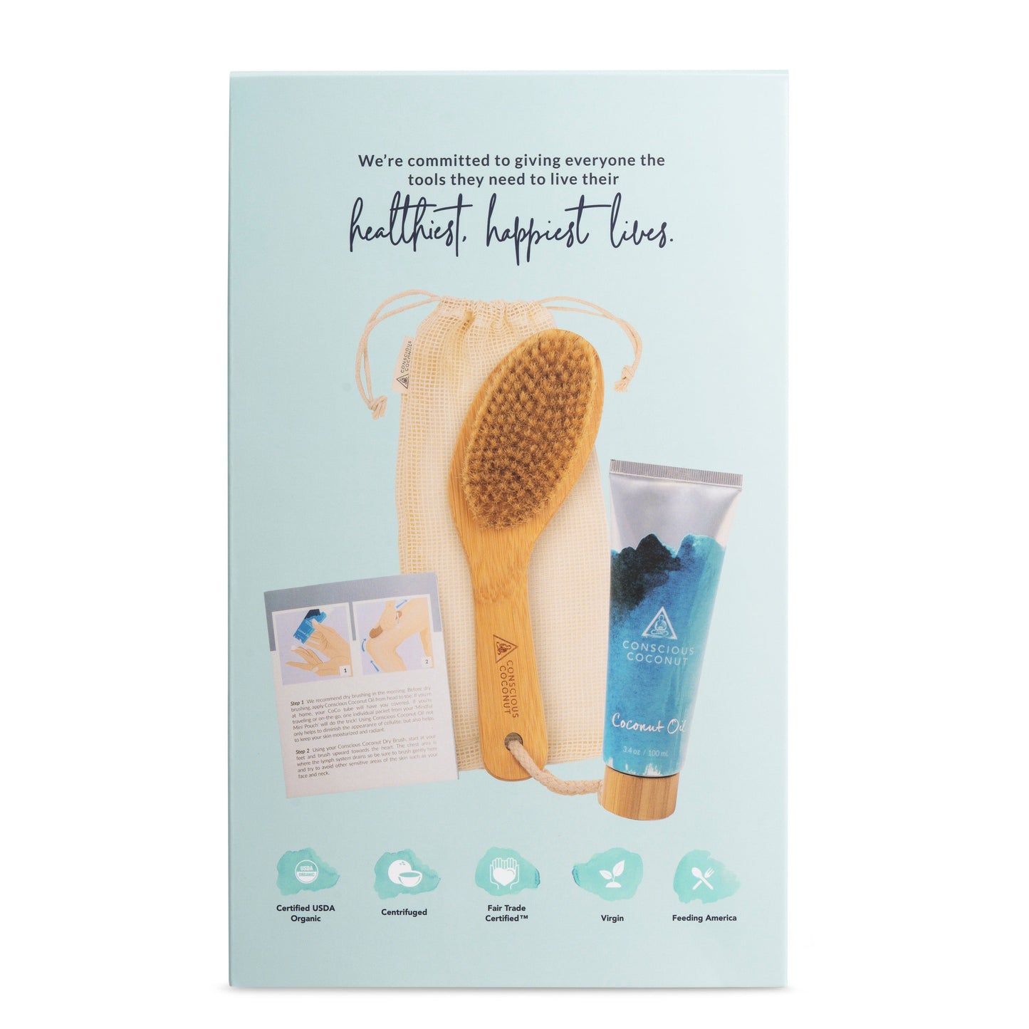 Conscious Coconut Travel Dry Brush Bundle