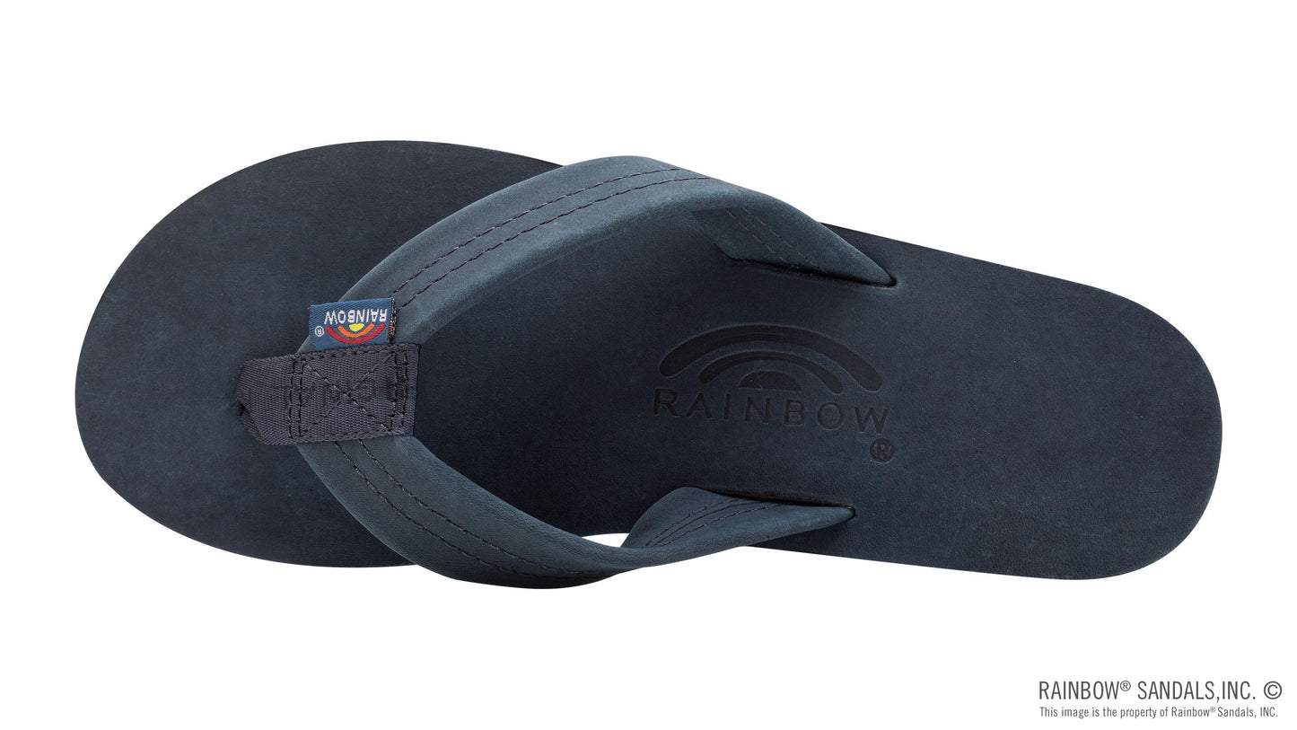 Rainbow Sandals Limited Edition Women's 1" Wide Strap Single Layer Arch Custom Colors - Navy (Womens)