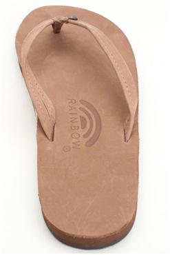 Rainbow Sandals Single Layer Premier Leather with Arch Support and a Narrow Strap (Womens)