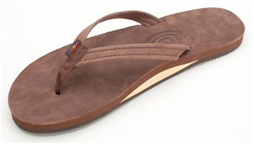 Rainbow Sandals Single Layer Premier Leather with Arch Support and a Narrow Strap (Womens)