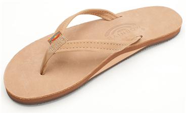 Rainbow Sandals Single Layer Premier Leather with Arch Support and a Narrow Strap (Womens)