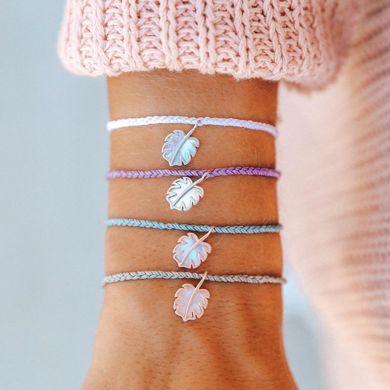 Pura Vida Mother of Pearl Monstera Bracelet