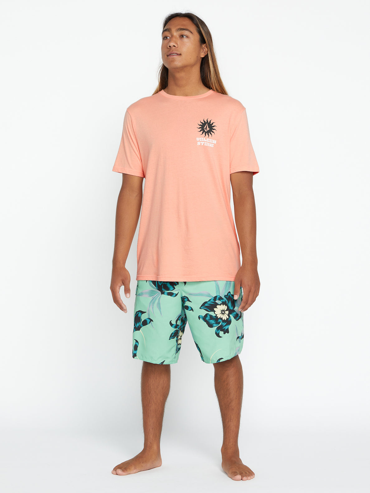 Volcom Farm To Yarn Rayz Short Sleeve Tee Shirt - Summer Orange