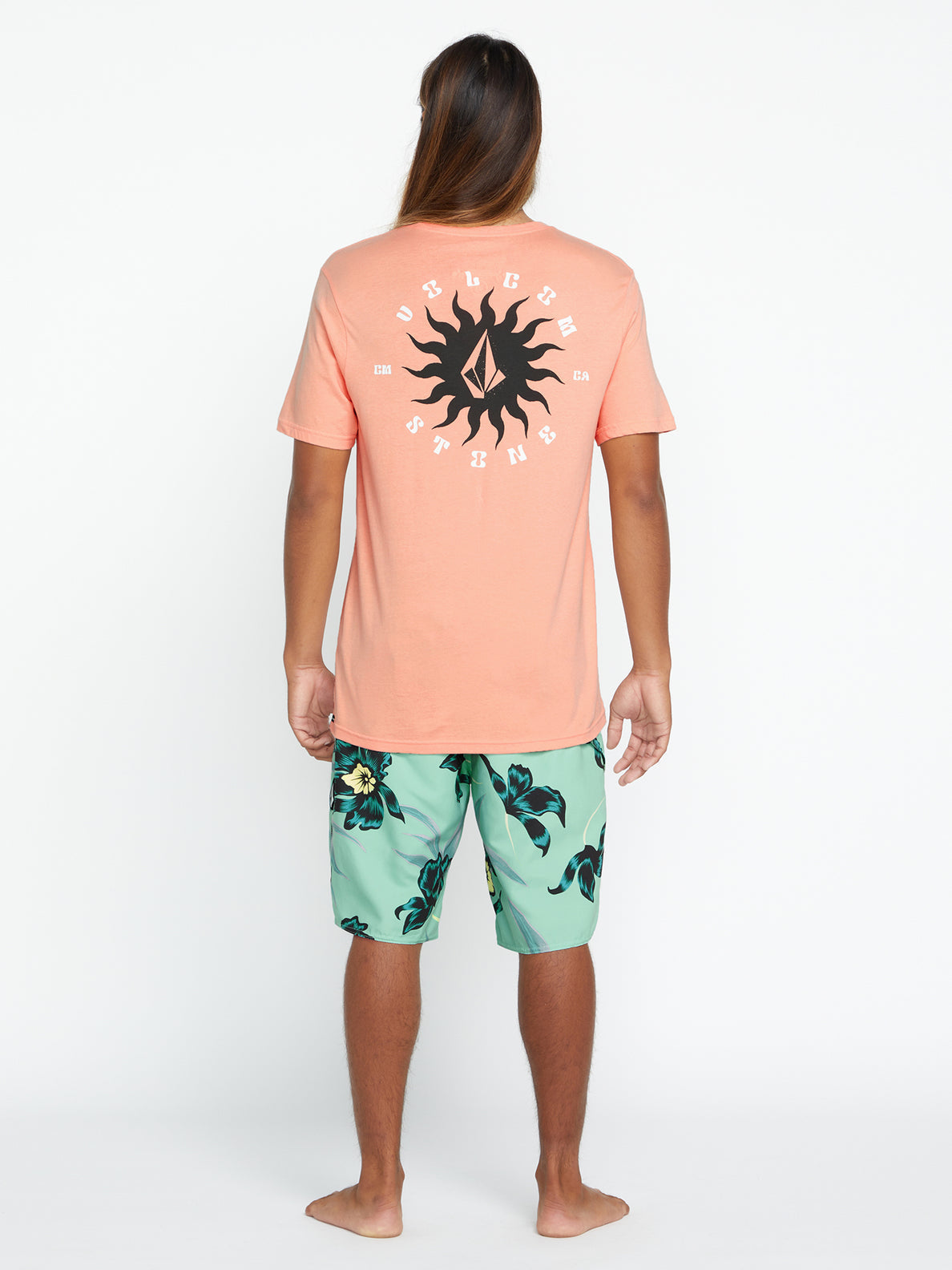 Volcom Farm To Yarn Rayz Short Sleeve Tee Shirt - Summer Orange