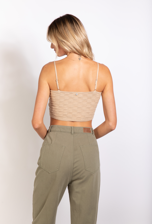 Rusty Jai Knitted Crop Tank Top