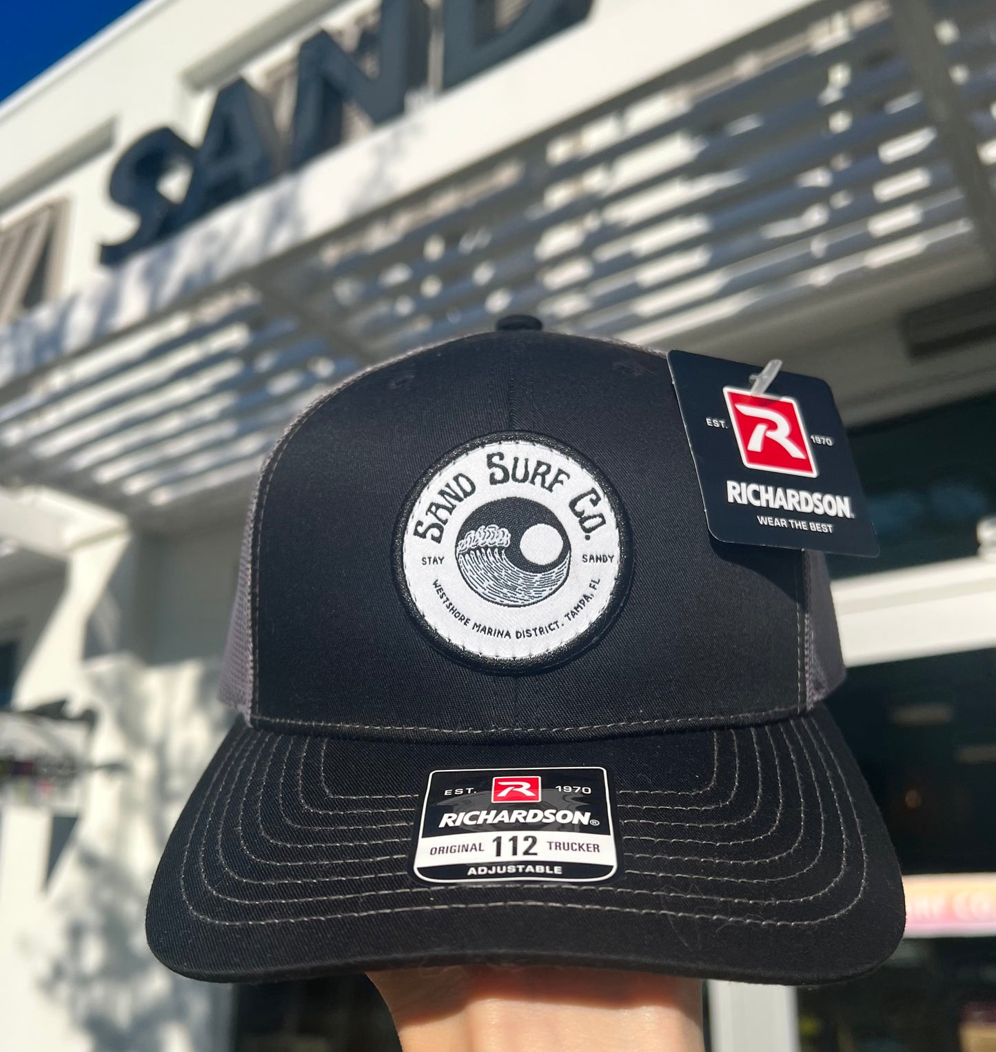 Sand Surf Co. Richardson Trucker Hat - Yin Yang Logo