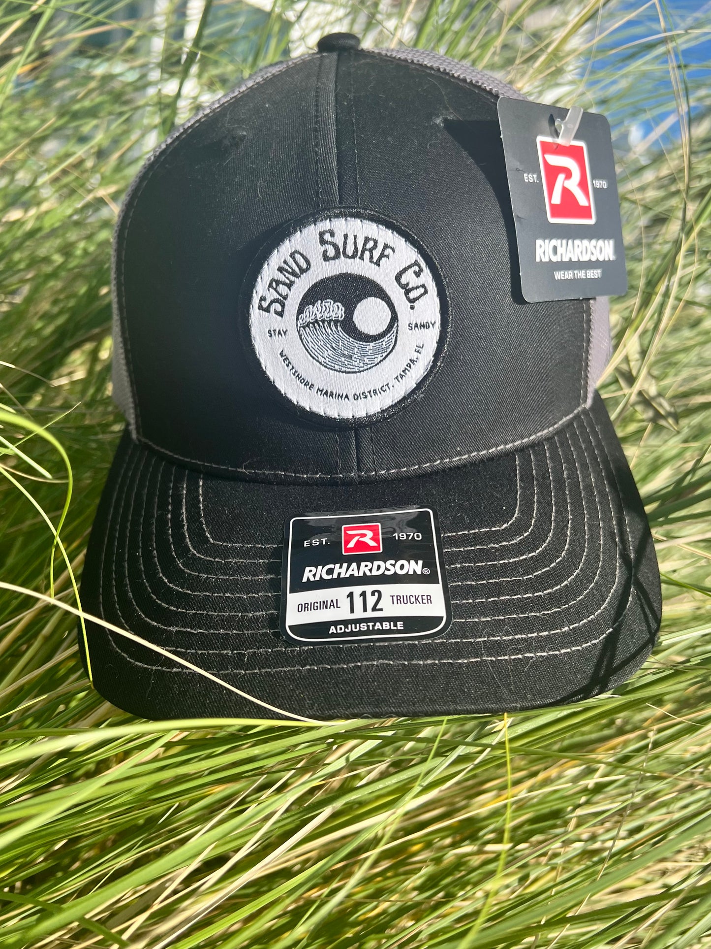 Sand Surf Co. Richardson 112 Trucker Hat - Yin Yang Logo